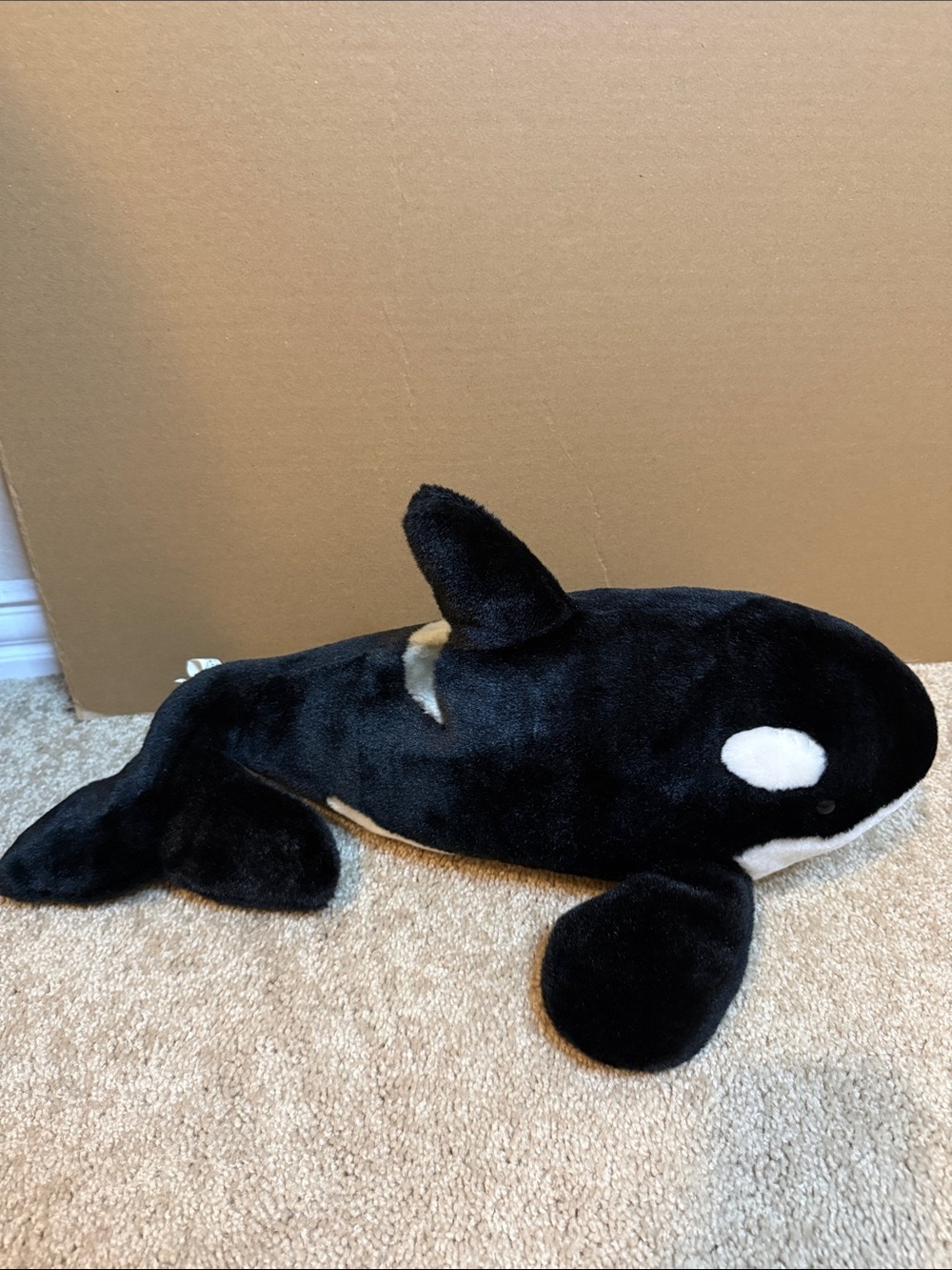 Seaworld Plush Killer Whale Stuffed Animal - Black and White Orca Plush
